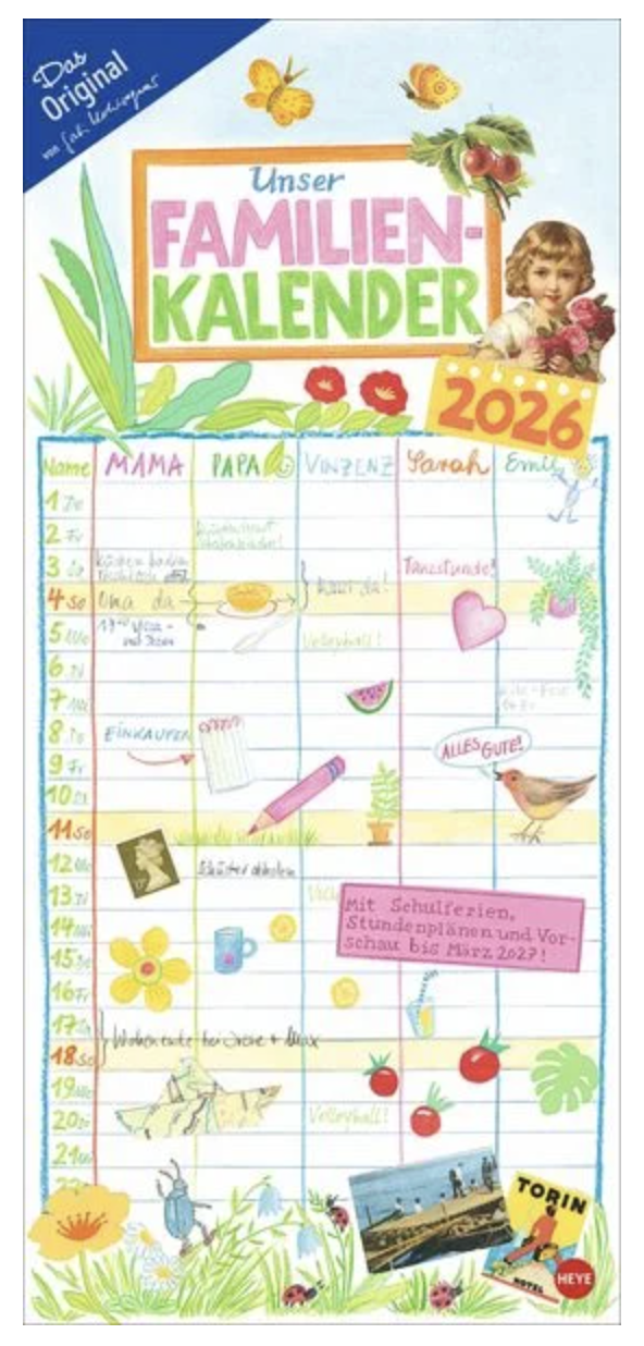 Unser Familienkalender 2026 Unser Familienkalender 2026